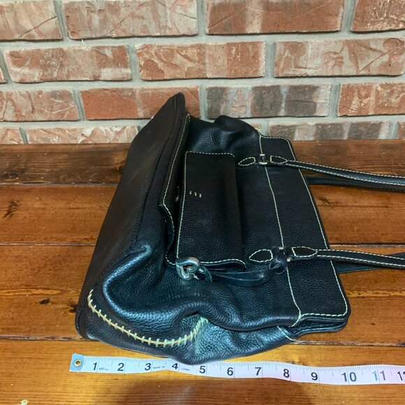 Brighton Pebbled Leather Women's Large Black Shoulder Satchel Bag Purse GUC - Picture 10 of 16